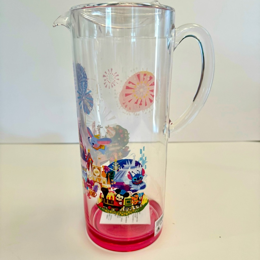 NWT. Disney Pitcher - Disney Parks By Joey Chou colorful plastic pitcher